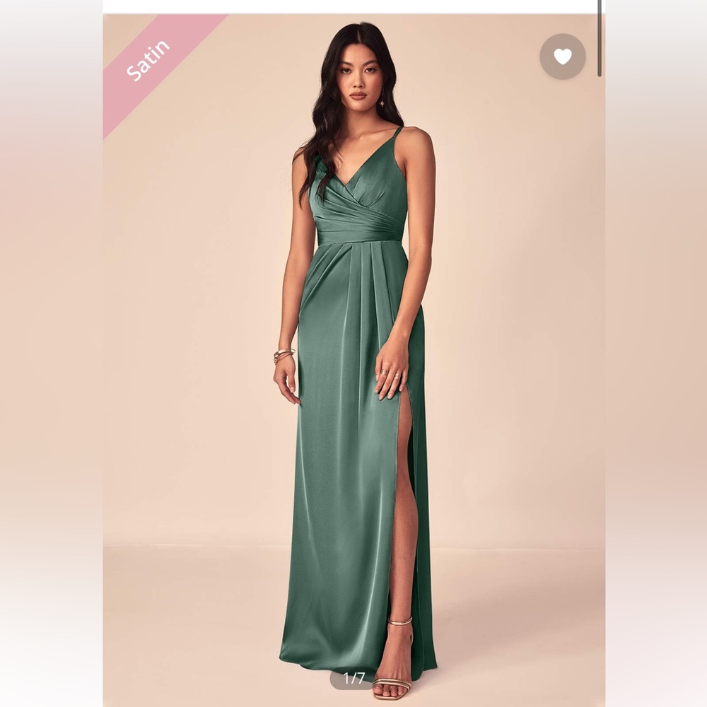 Azazie eucalyptus bridesmaid dress